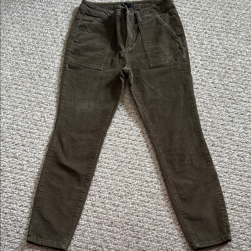 Jones New York Women’s Dark Olive Corduroy Pants